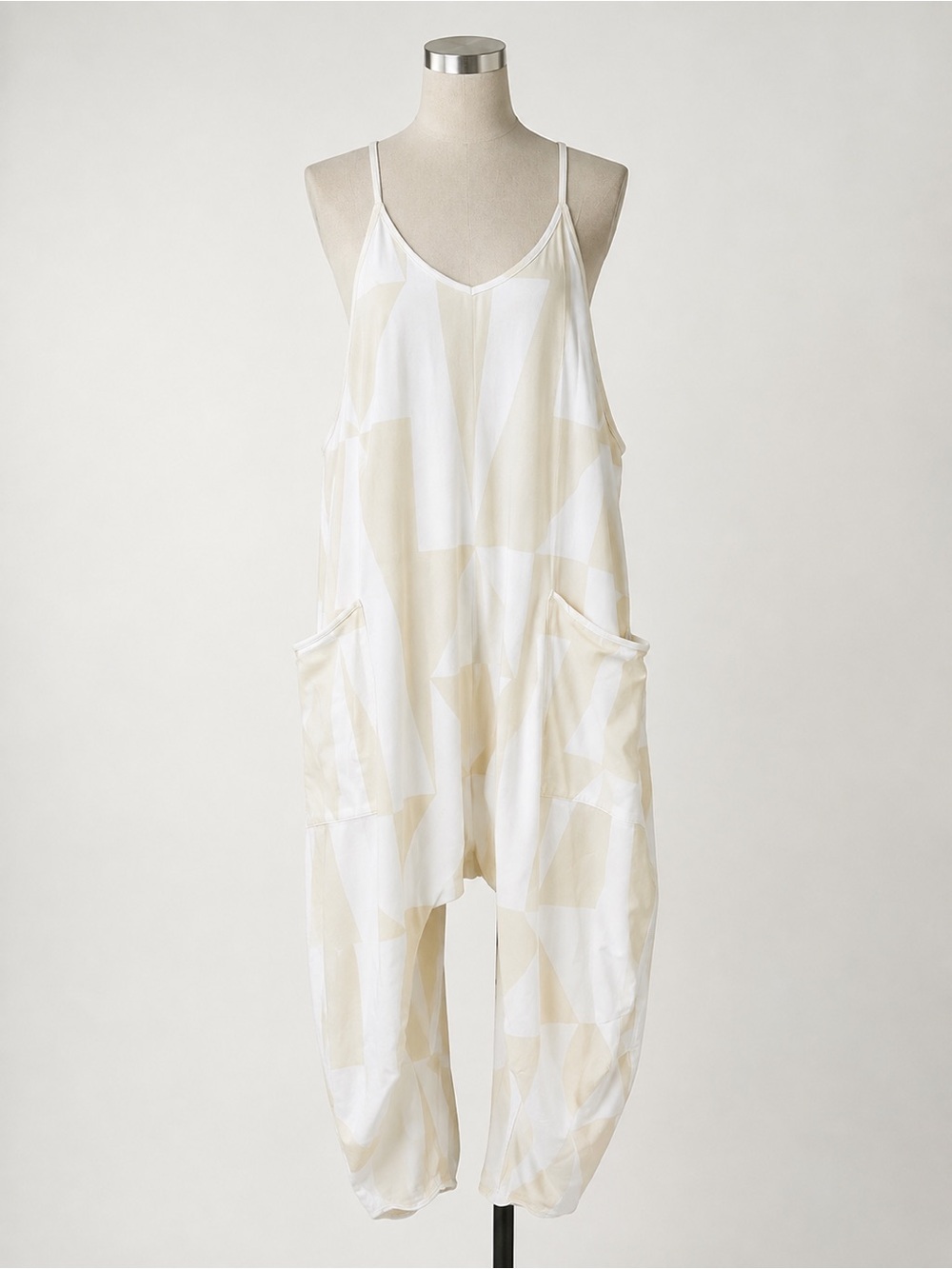 Free People FP Movement Hot Shot Printed Onesie Ivory Cream M